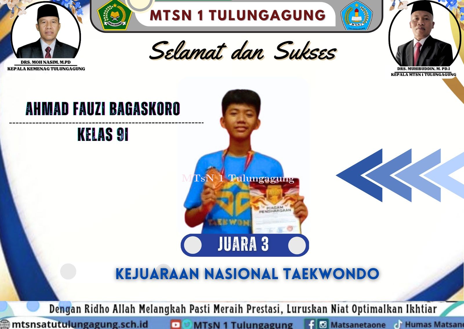 Raih Juara III Kejurnas Taekwondo